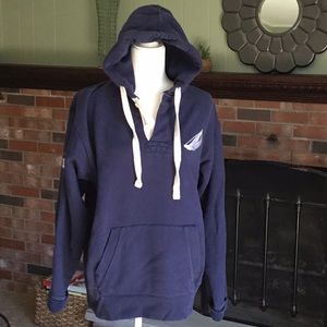 Navy Blue Hoodie with Logo